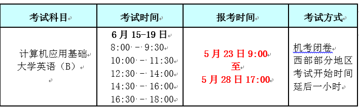 2019年6月網(wǎng)絡(luò)分公共基礎(chǔ)課統(tǒng)一考試報(bào)考通知