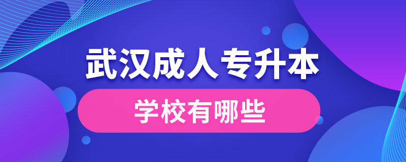 武漢成人專升本學校有哪些