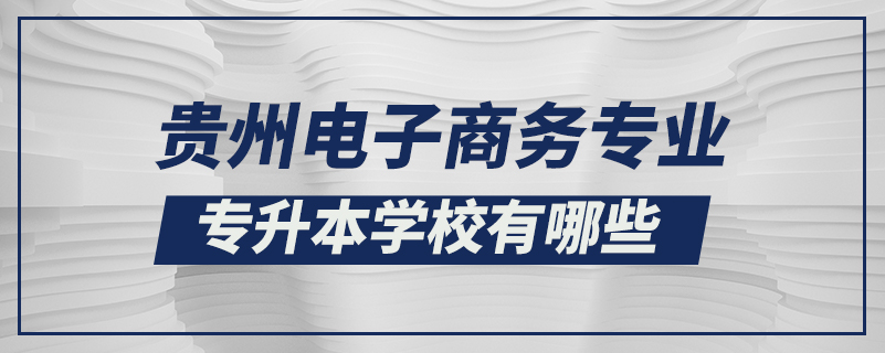 貴州電子商務(wù)專業(yè)專升本學(xué)校有哪些