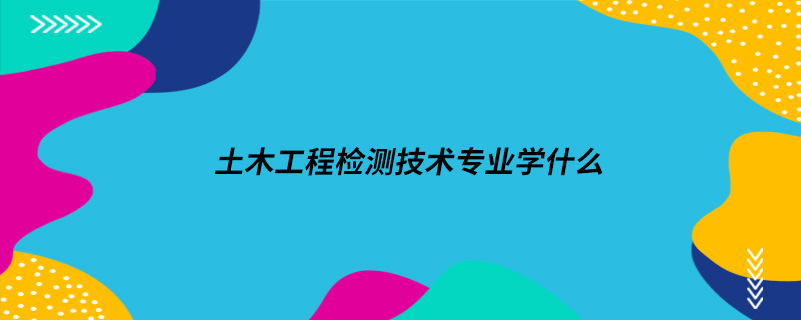 土木工程檢測技術專業(yè)學什么