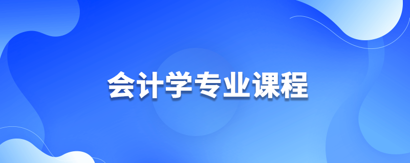 會計(jì)學(xué)專業(yè)課程