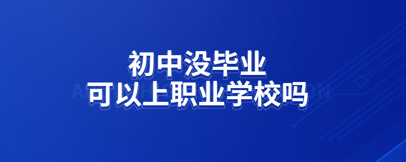 初中沒(méi)畢業(yè)可以上職業(yè)學(xué)校嗎