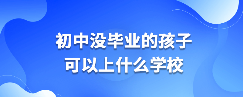 初中沒畢業(yè)的孩子可以上什么學(xué)校