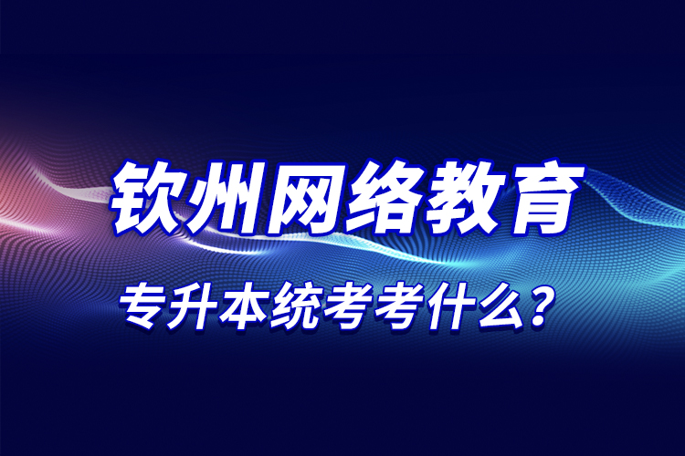 那么欽州網(wǎng)絡(luò)教育統(tǒng)考考什么？