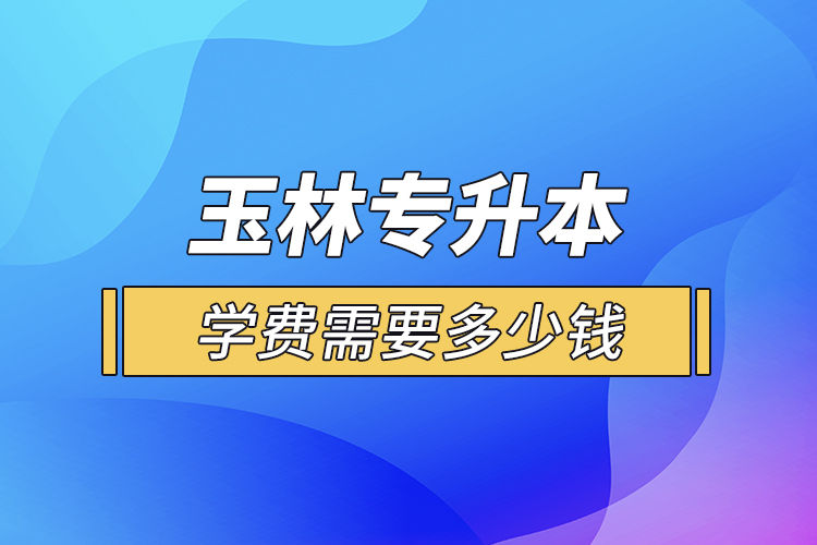 玉林專升本學(xué)費(fèi)需要多少錢？