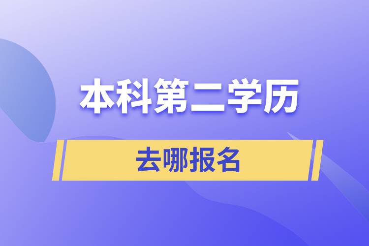 本科第二學(xué)歷去哪報名