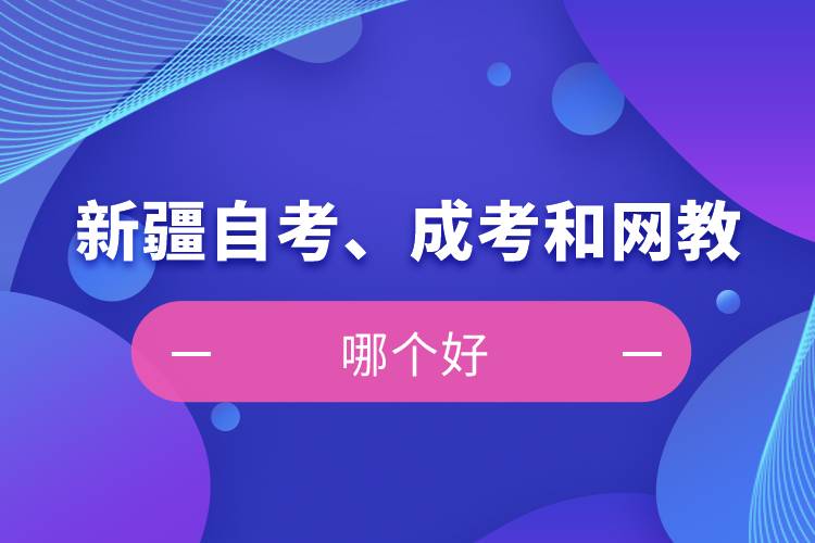 新疆自考、成考和網(wǎng)教哪個好