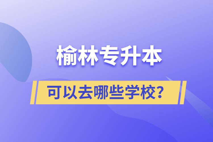 榆林專升本可以去哪些學校？