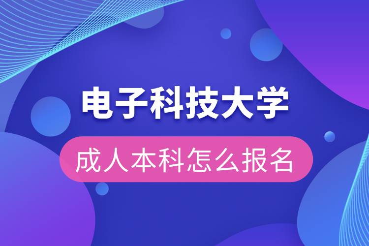 電子科技大學成人本科怎么報名