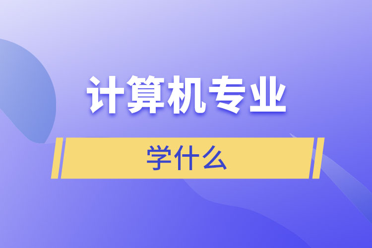 計算機專業(yè)學(xué)什么