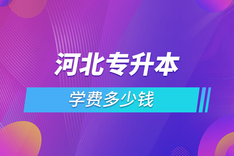 河北專升本學費大概多少錢一年？