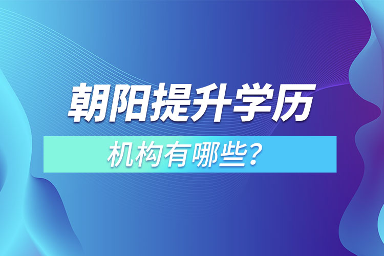 朝陽(yáng)提升學(xué)歷機(jī)構(gòu)有哪些？