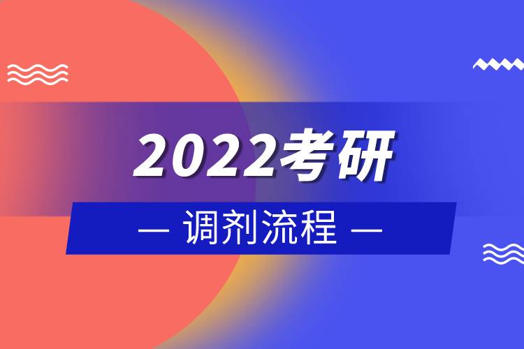 2022考研調(diào)劑流程