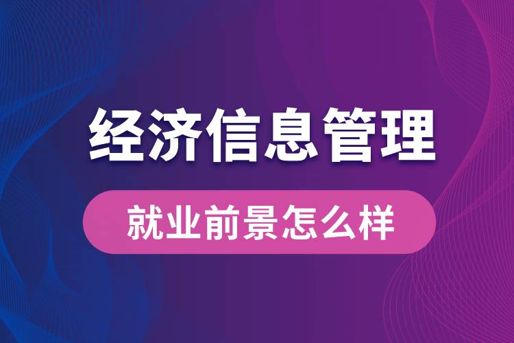 經(jīng)濟(jì)信息管理專業(yè)畢業(yè)后就業(yè)前景怎么樣？