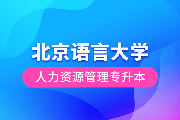 北京語言大學人力資源管理專升本