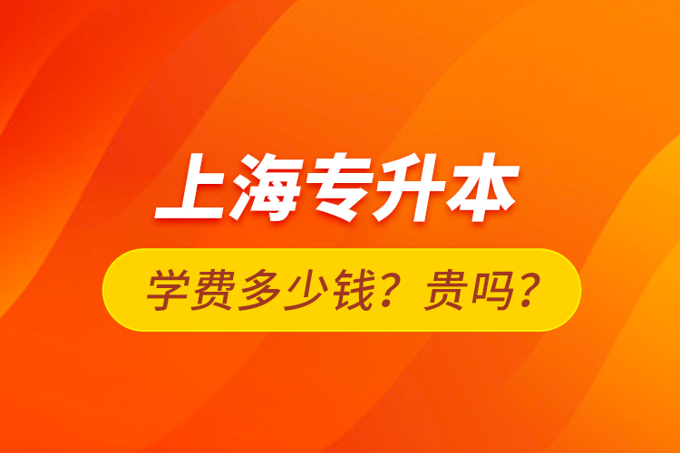 上海專升本學(xué)費多少錢？貴嗎？