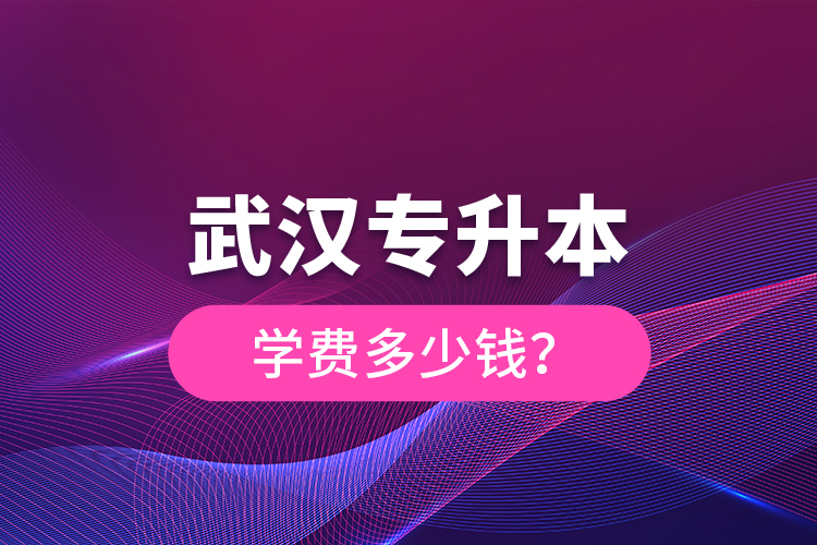 武漢專升本學費多少錢？