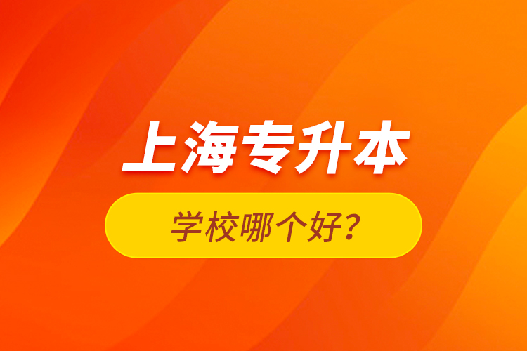 上海專升本學(xué)校哪個好？