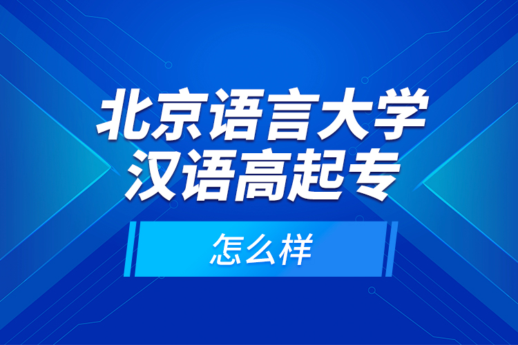 北京語言大學(xué)漢語高起專怎么樣？