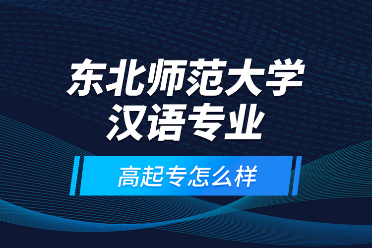 東北師范大學(xué)漢語專業(yè)高起專怎么樣？