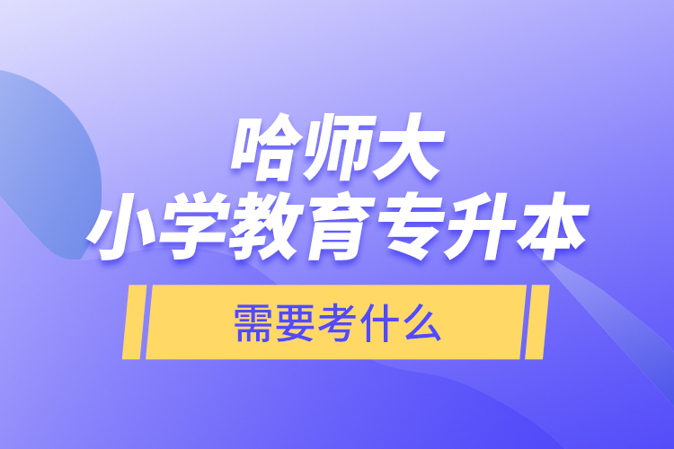 哈師大小學教育專升本需要考什么